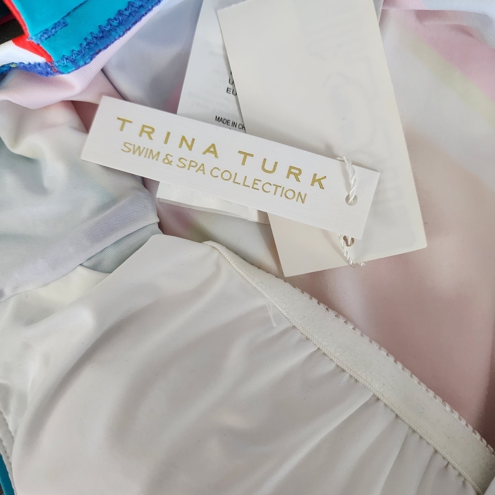 TRINA TURK ONE PIECE CHEVRON SWIM SUIT - Picture 7 of 10